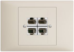 EB-Dose 4×RJ45/s 4P getr. EDIZIOdue crema, ITplus