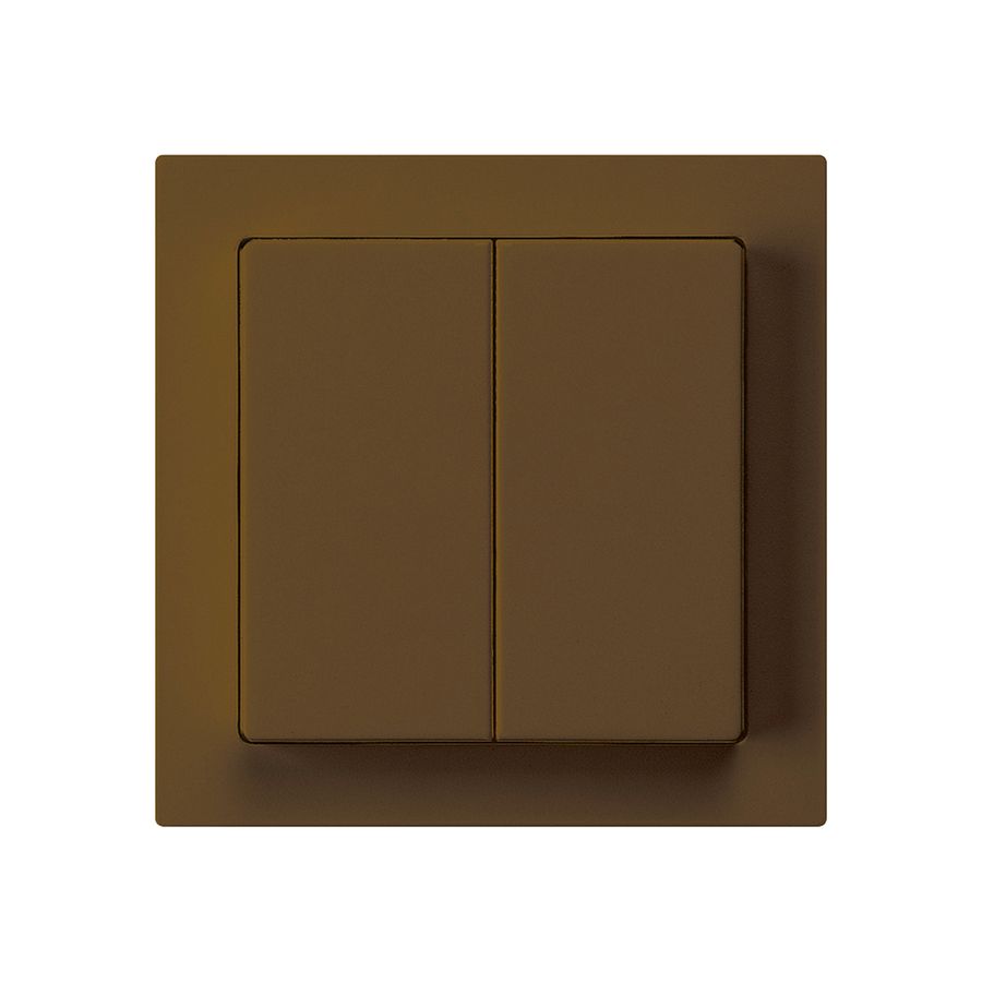 Kit frontal kallysto 60×60 brun pour interrupteur avec bouton double