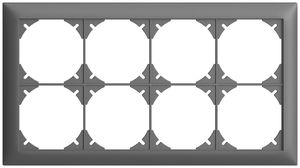 UP-Kopfzeile EDIZIOdue 2×4 dunkelgrau