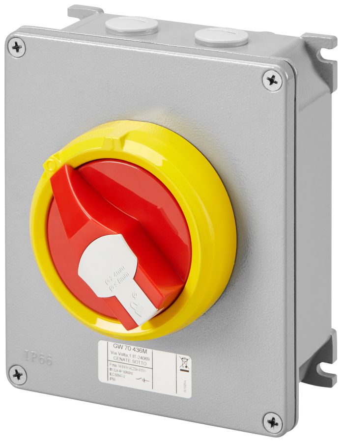 AP-Not-Aus-Schalter Gewiss 70 RT HP 3P 16A IP66