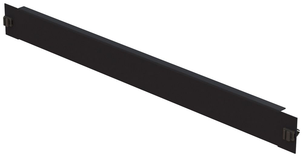 Blindplatte 19" Schnellverschluss 1HE Stahl schwarz