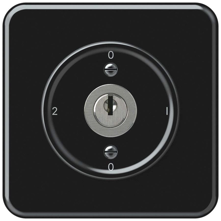 Interruttore a chiave INC origin commutatore 2/1L 16A 250V 0-1-0-2 92×92mm nero