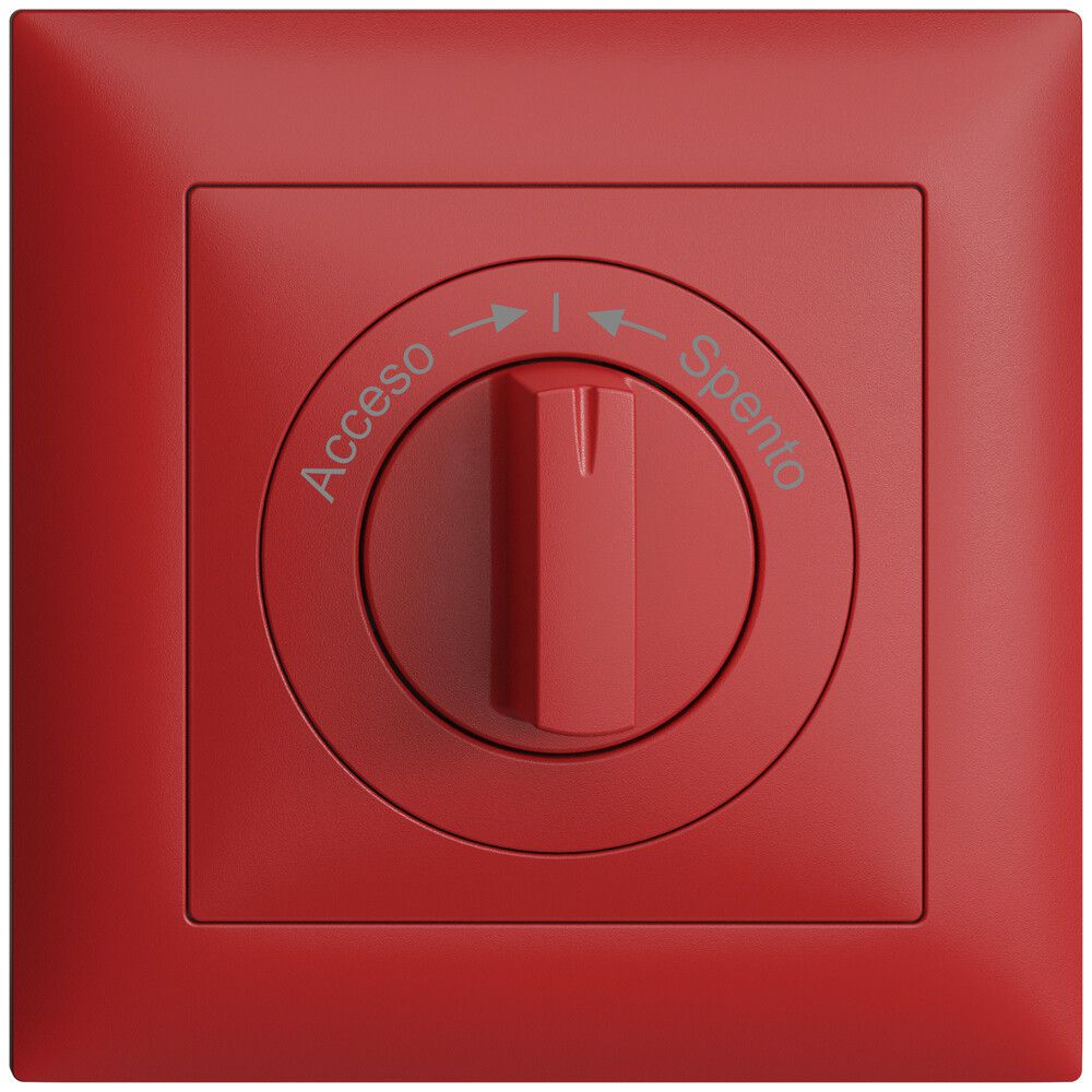 Frontset EDIZIOdue Acceso->I<-Spento berry 88×88mm für Schwenktaster