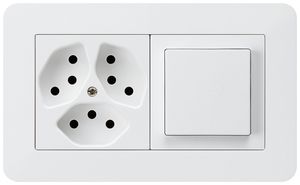 UP-Kombination kallysto.trend Gr.I-I horizontal 3×Typ 13+Schalter S3 weiss