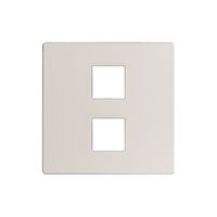 Plaque frontale EDIZIOdue elegance pour poussoir double blanc arctique