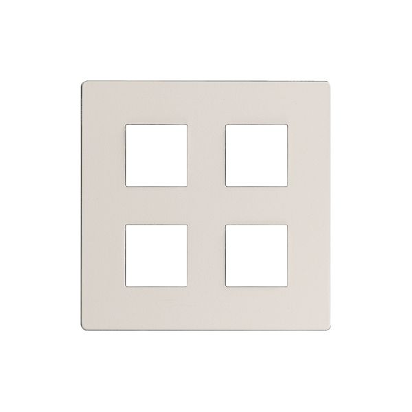 Plaque frontale EDIZIOdue elegance pour poussoir quadruple blanc arctique