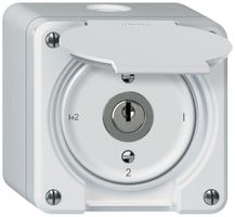 Interrupteur à clé AP robusto commutateur de série 16A 250V 86×86mm blanc