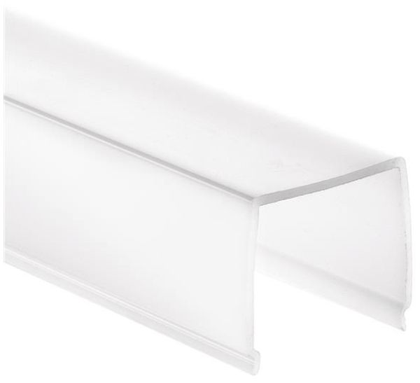 Couvercle type L DOTLUX pour profilé en alu, opale, 27×26×2000mm