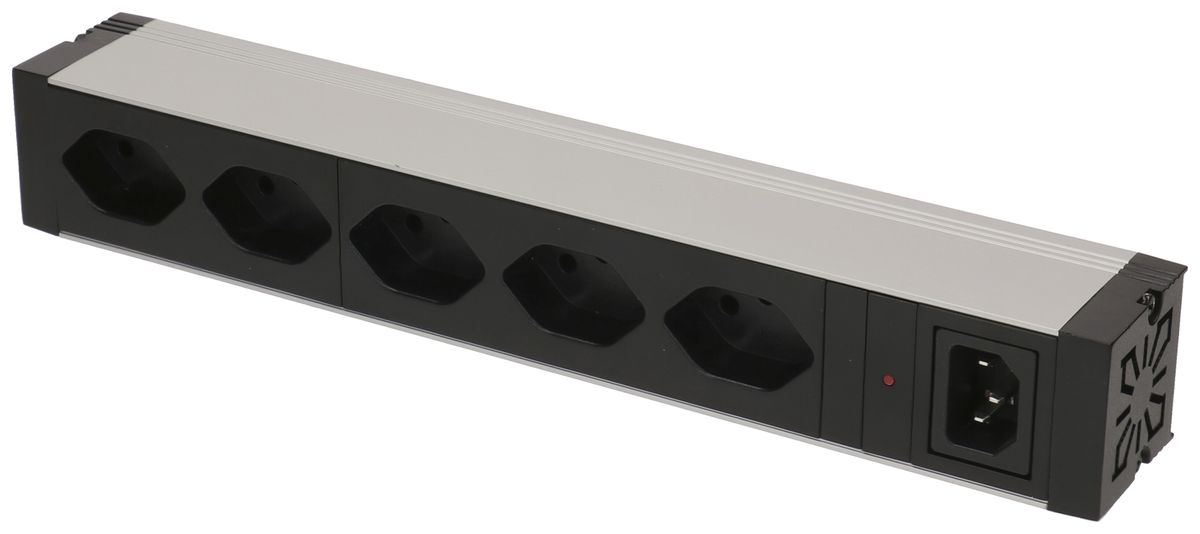 Presa multipla MH 5×T13 1UA nero
