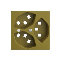 Frontset EDIZIOdue olive 60×60mm 3×T23 mit Linse