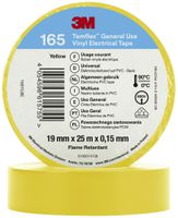 Ruban isolant 3M Temflex 165 19mm×25m×0.15mm jaune VDE 600V 0…90°C