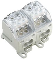 Blocco di distribuzione WM WPD 205 1P 214A 2×ingr 10×usc 1.5…25mm² 1.5…35mm²