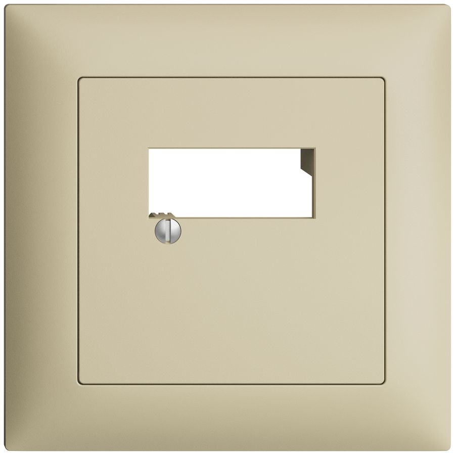 Kit frontal ENC EDIZIOdue vanille 88×88mm 2×RJ45