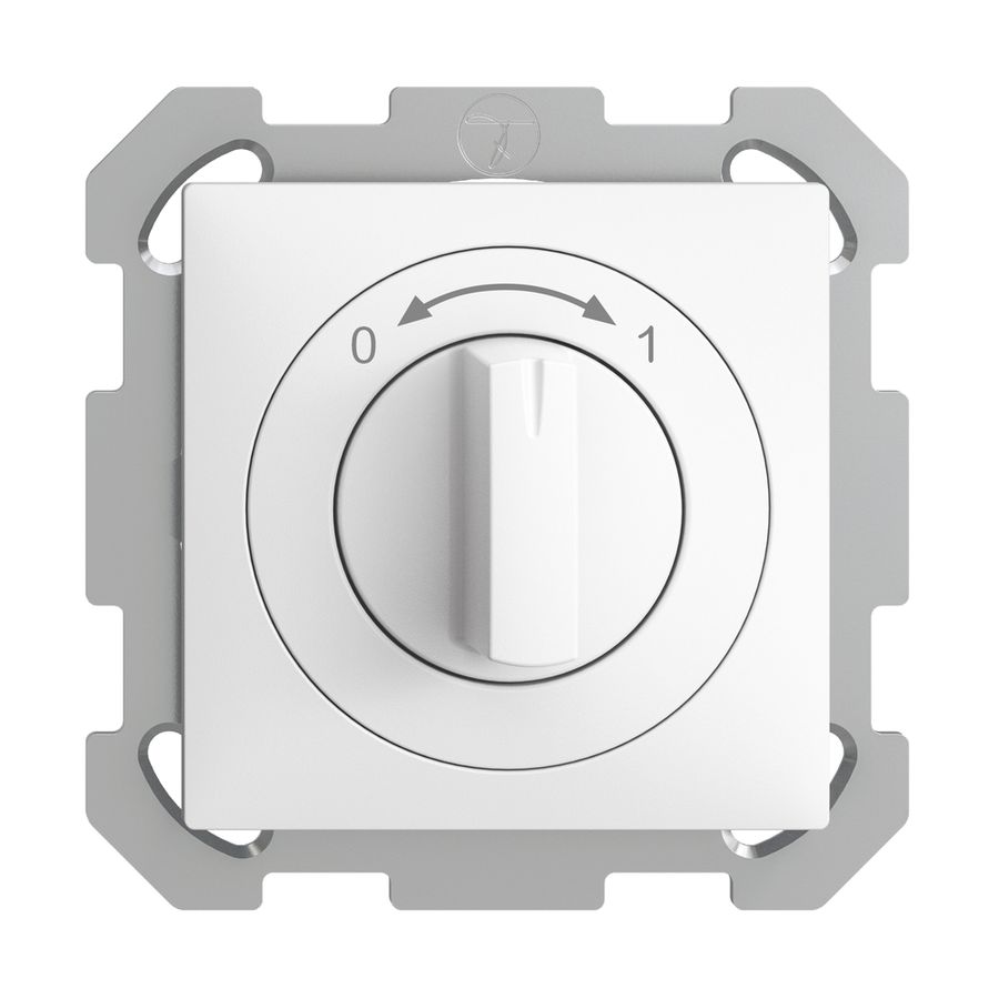 Contact pivotant ENC 0<-->1 EDIZIOdue blanc, avec manette