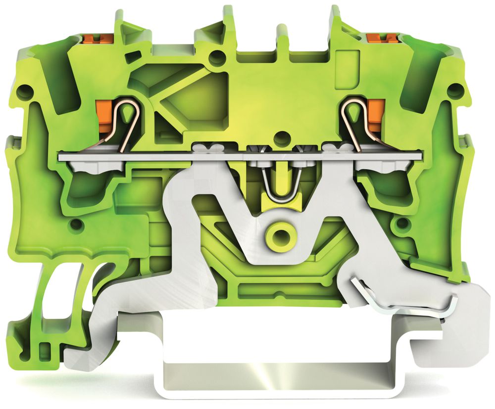 Borne de protection WAGO TOPJOB-S 1.5mm² 2L vert/jaune série 2201