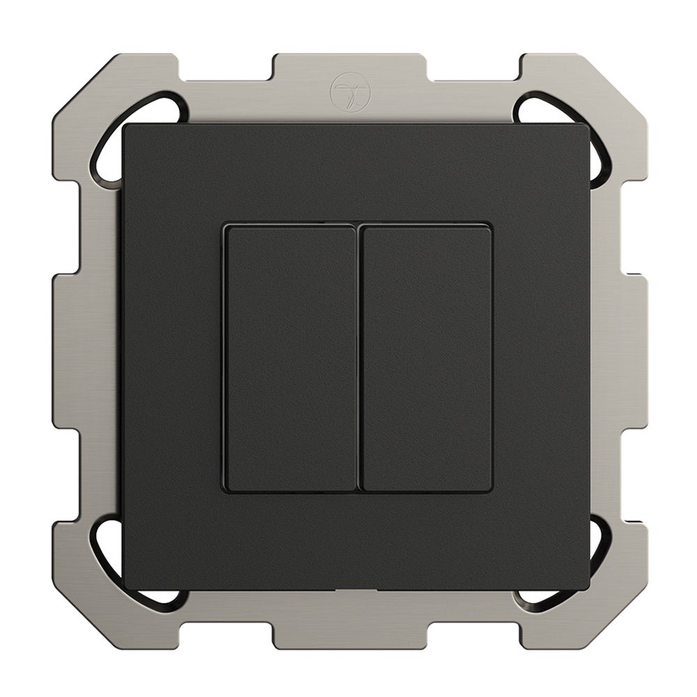 UP-Druckschalter 2K/2T Edue Wiser schwarz