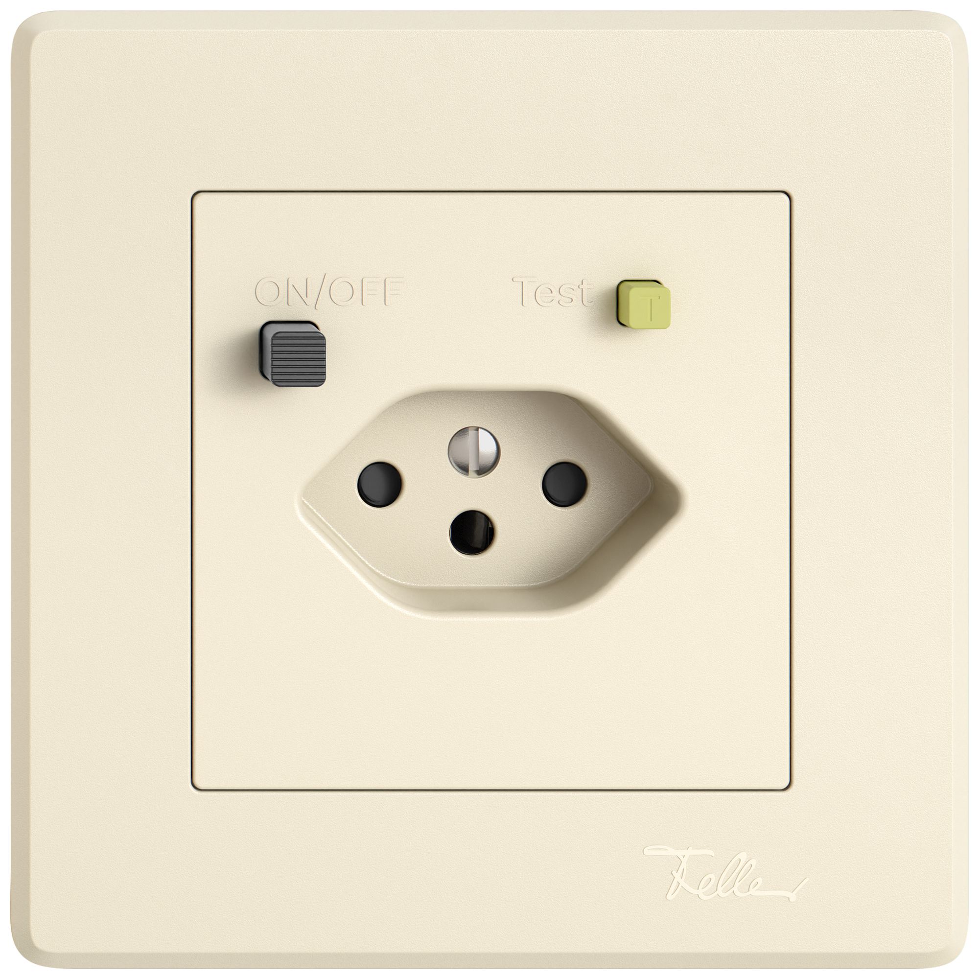 UP-Steckdose FI EDIZIO.liv  1×T13 mit Shutter cr