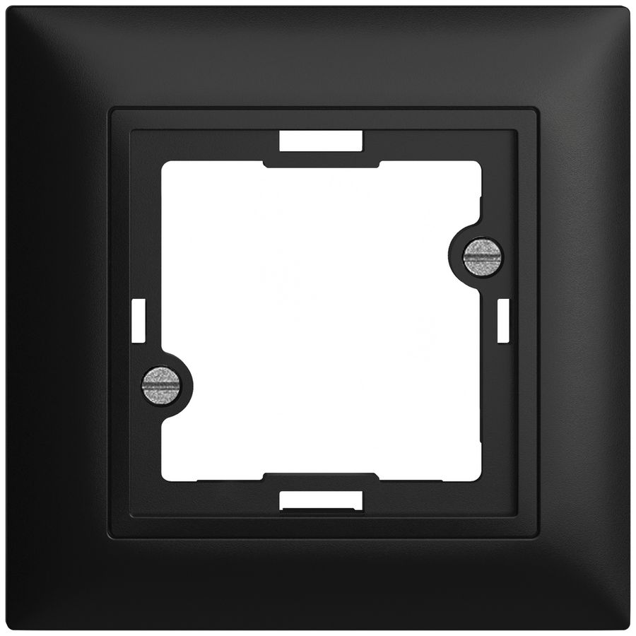 Frontset, EDIZIOdue schwarz 88×88mm für Signallampe flach