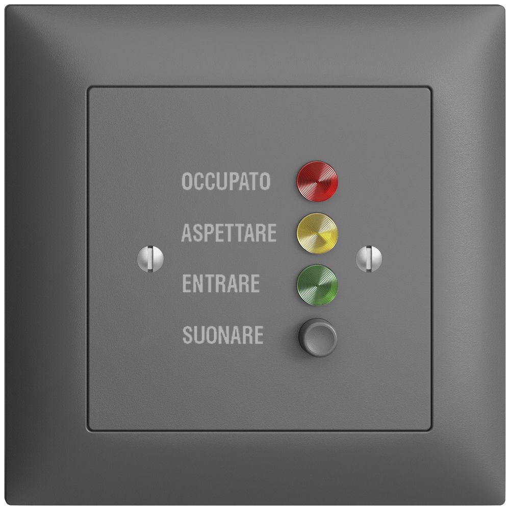 UP-Türstation für Rufleuchte I, EDIZIOdue dunkelgrau