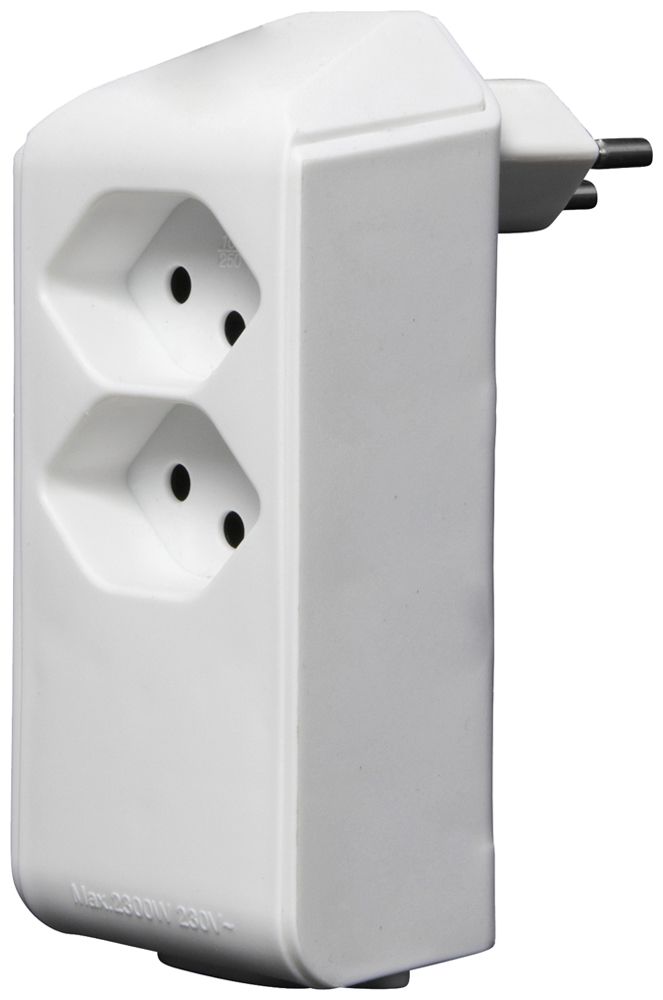 Fiche de dérivation cleverLINE 2+1×T13 300° sans suspension blanc