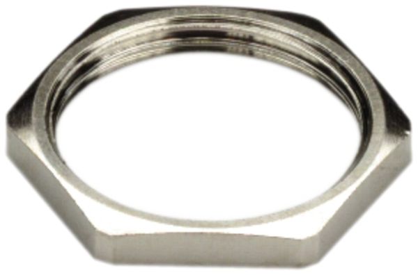 Gegenmutter Weidmüller SKMU M20, 3mm Messing, vernickelt