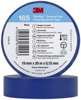 Ruban isolant 3M Temflex 165 19mm×20m×0.15mm bleu VDE 600V 0…90°C