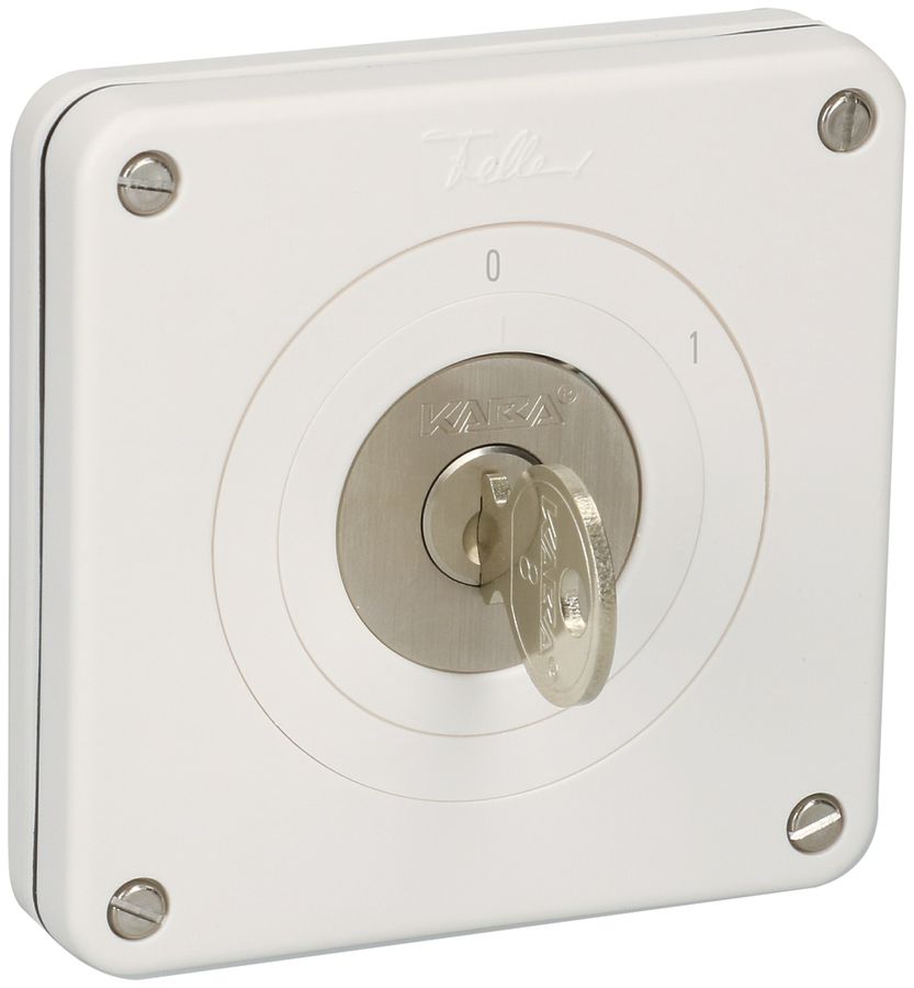 UP-Ausschalter NEVO 2P, IP21, 0-1, Zyl.1007F, Abz.12h, Plan 631984, ws