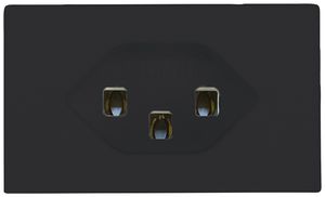 FLF-Steckdose A. Steffen 1×Typ 23 16A 250V 62.5mm×37.5mm schwarz