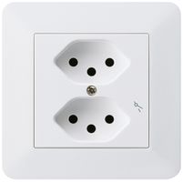 UP-Steckdose kallysto.trend 2×T13/1 weiss