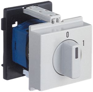 Interrupteur rotatif AMD K&N, 20A/690V 0/2L, manette gris clair, "0-1"