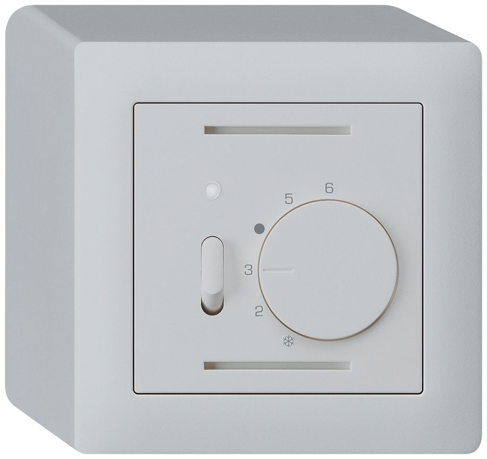 Termostato ambiente AP kallysto grigio chiaro con interruttore