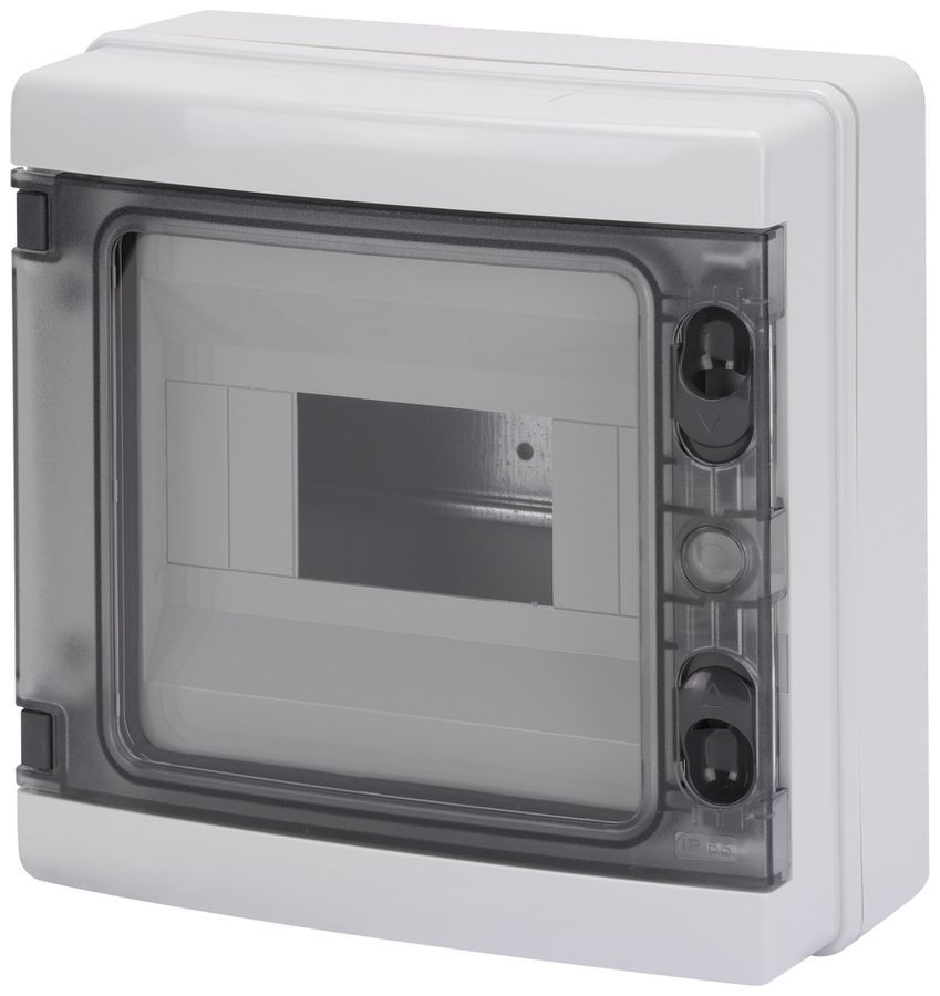 Coffret de distribution AP Gewiss 40 CD 1 rangée 8UM porte IP65 210×215×100mm