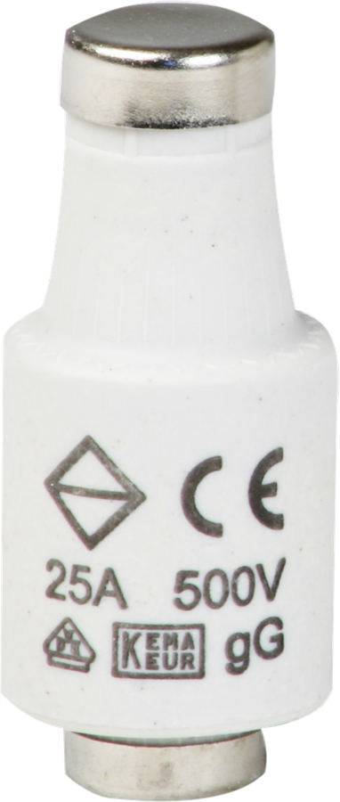 Fusibile D DII 25A 500V gG con indicatore