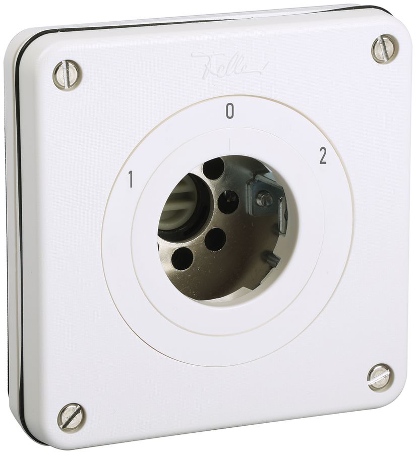 UP-Umschalter ohne Zylinder NEVO 2P, IP21, 1-0-2, Abz.12, weiss