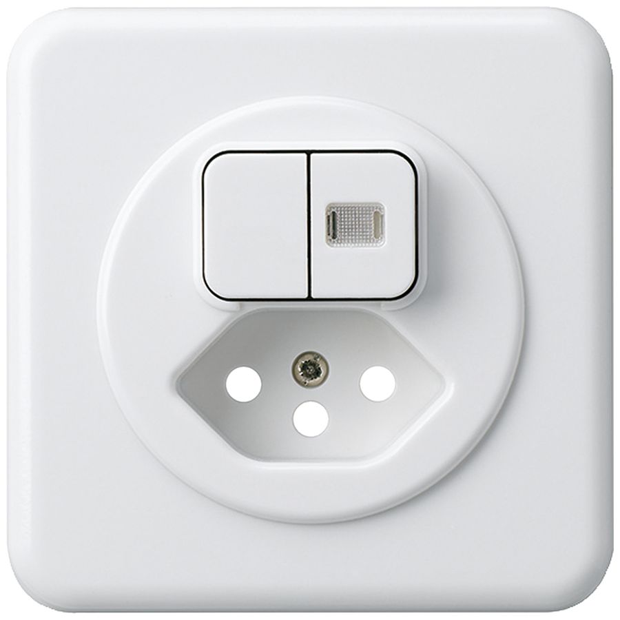 Kit frontale INC basico 86×86 bianco con 1 lente per combinazione grd.I S1/T13