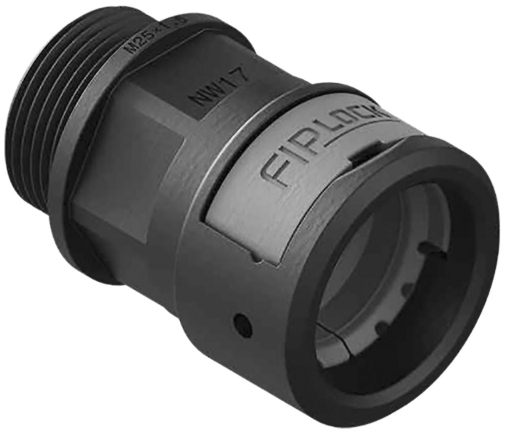 Verbinder Plica FIPLOCK gerade Nennweite 17, M20×1.5mm IP69 schwarz