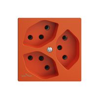 UP-Steckdose EDIZIOdue 3×T13 1×S orange