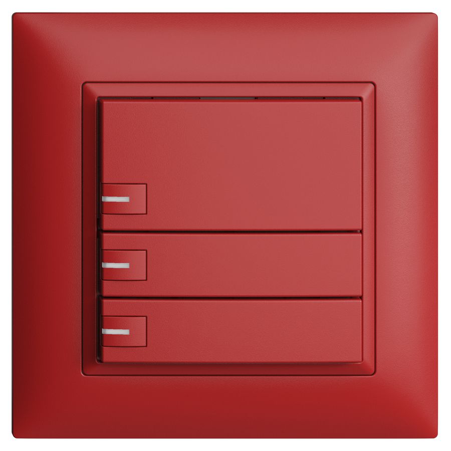 UP-KNX-Taster RGB EDUE FMI, 250mW, m.RGB-LED, 3×Taste, 1×Tastenb., ber