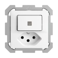 UP-Leuchtkombination A-R/1L+T13 weiss KS EDIZIOdue mit Linse, LED gelb