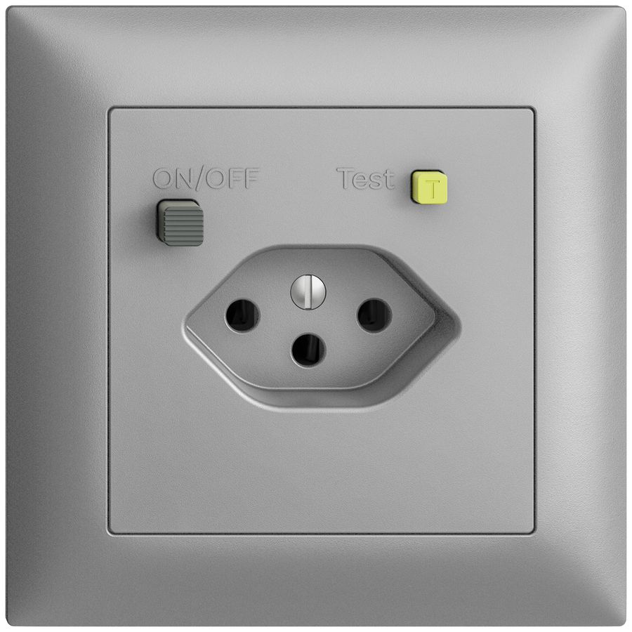 Prise ENC EDIZIOdue T13 FI 30mA FMI, silver