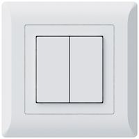 UP-KNX-Taster Hager BA kallysto.line C 2-fach 92×92mm weiss