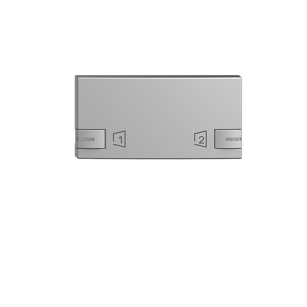 Bouton EDIZIOdue zeptrionAIR scène S1/S2 avec LED silver