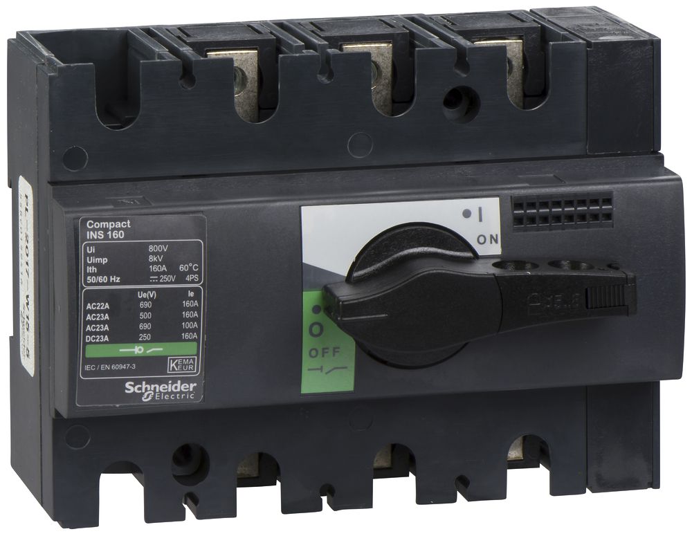 EB-Lasttrennschalter Schneider Electric NS-I 160 3L grau/schwarz