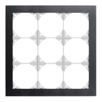 Telaio di copertura EDIZIOdue prestige 3×3 vetro nero