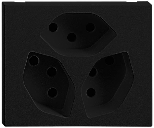 EB-Steckdose FH FLF 3×T13 St schwarz