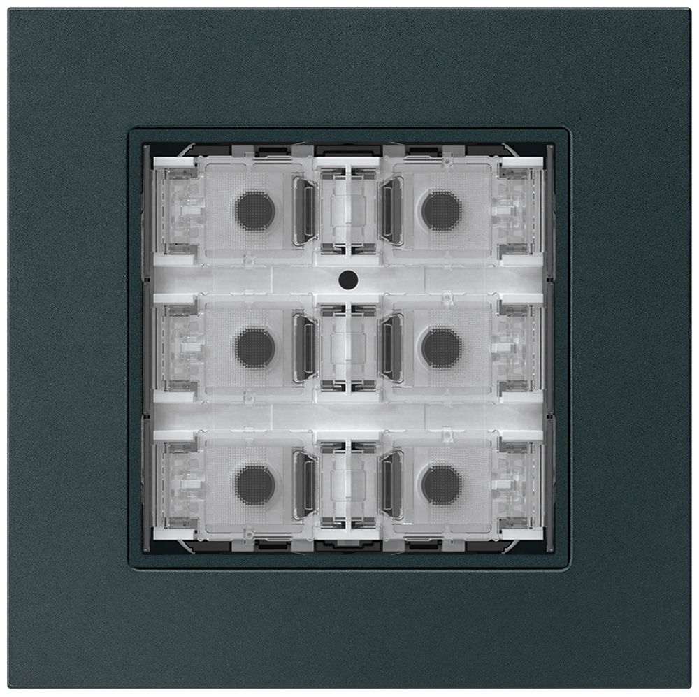 Poussoir KNX ENC KPR p.6×touches 6×points actionnables LED noir