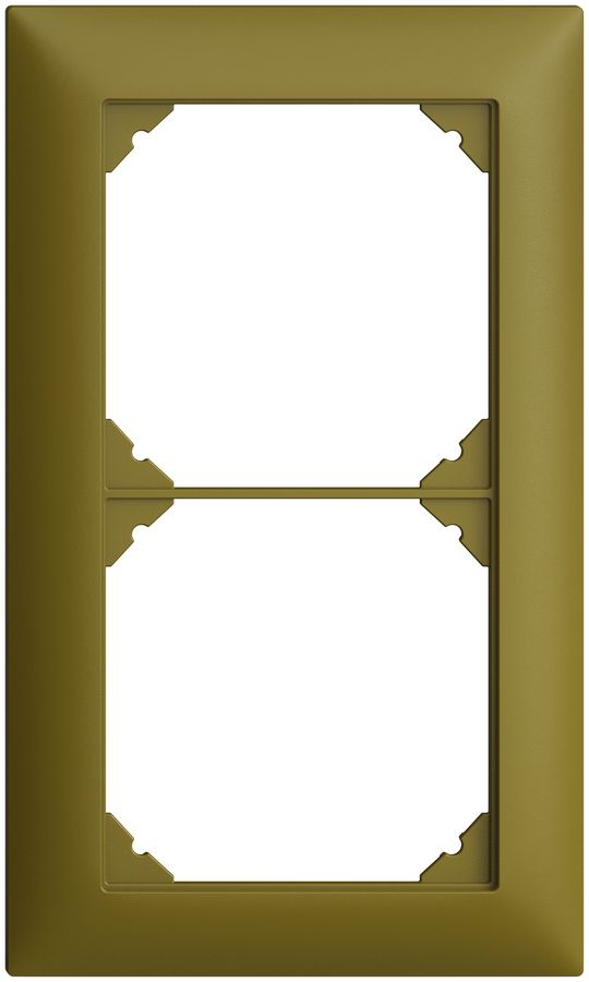 Cadre de recouvrement EDIZIOdue 1×2 olive