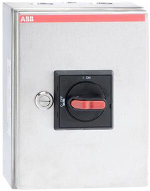 Interrutorre di sicurezza AP ABB, 3P 45A 415V acciaio maniglia noir