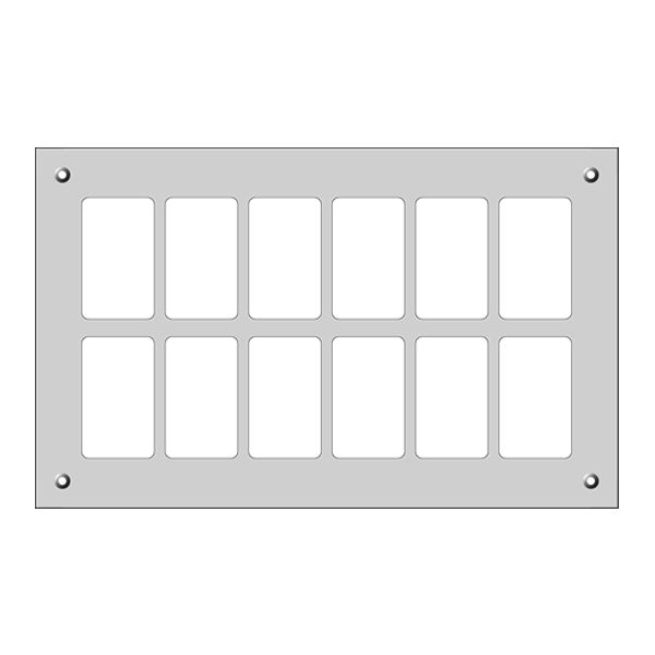 Plaque de montage FH FLF 2×6 noir