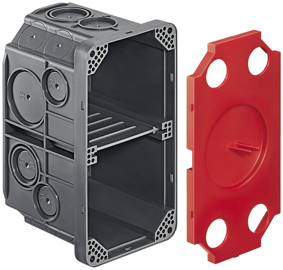 UP-Einlasskasten HSB Vario, für Beton, Leichtbau, 2×1, 130×70×70 mm